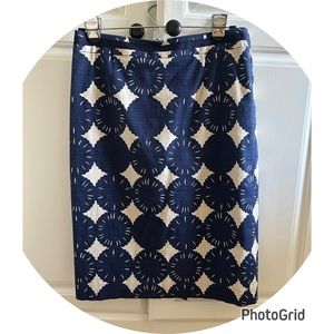 Boden Patterned Pencil Skirt